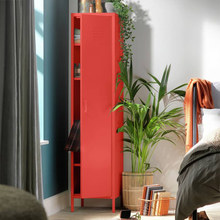 Habitat Tall 1 Door 4 Shelf Locker -Red 0