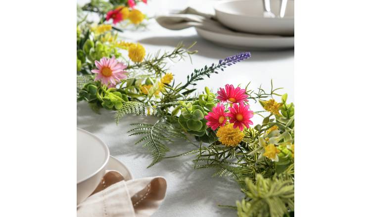 Home Flowers And Foliage Easter Garland