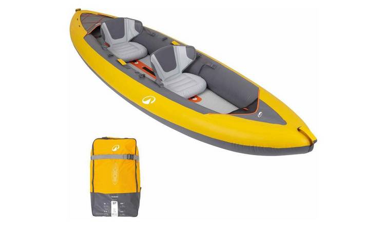 Decathlon 2-Person Inflatable Canoe/Kayak 100+ Yellow