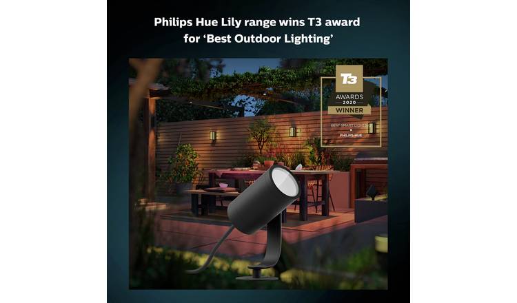 Shop Philips Hue Lily 3pack Spotlight & Hue Bridge at