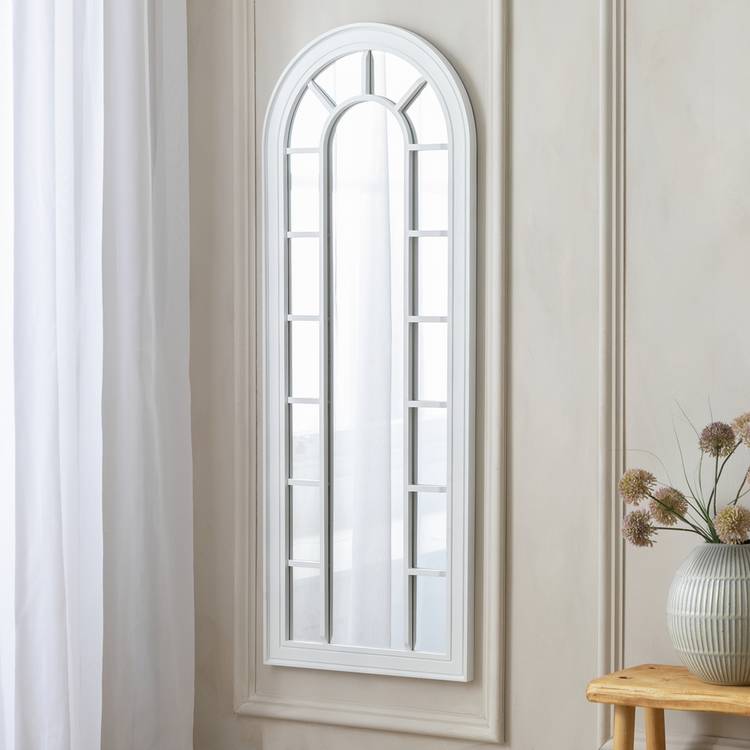 Argos Home White Window Arch Wall Mirror - 122x46cm 0