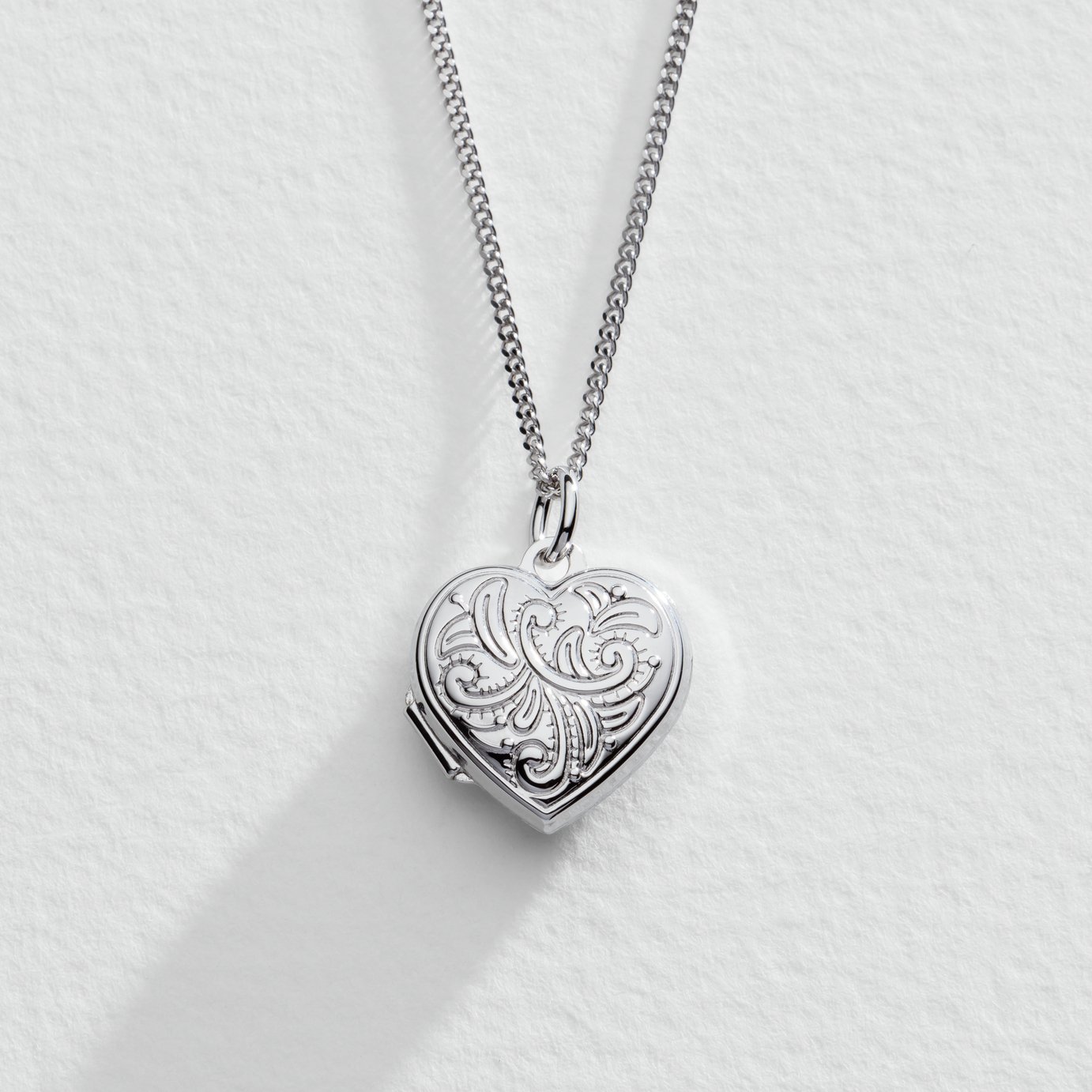 Moon & Back Sterling Silver Heart Locket