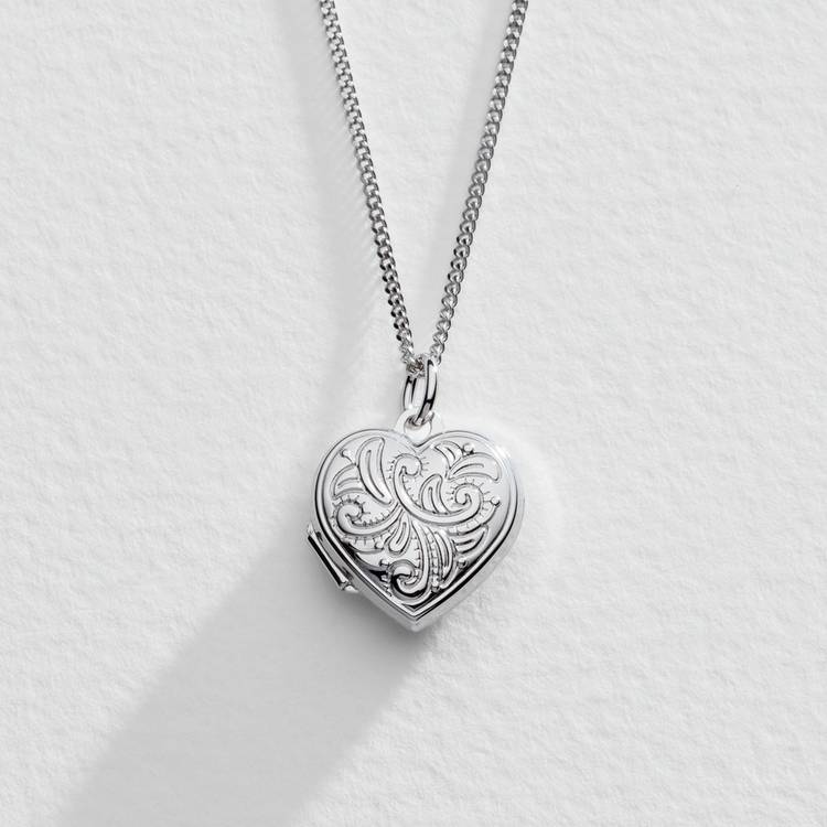 Moon & Back Sterling Silver Heart Locket 0