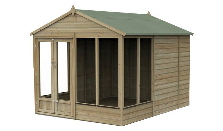 Forest Beckwood Shiplap 6 Windows Apex Summer House - 10x8ft