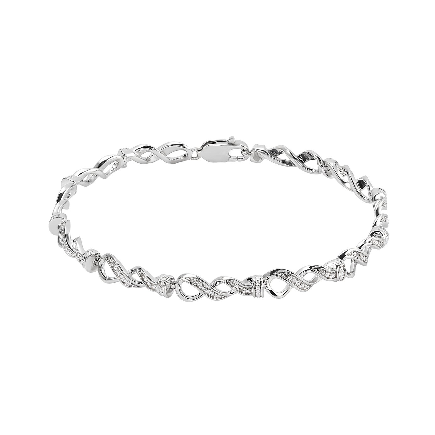 Revere Sterling Silver 0.05ct tw Diamond Infinity Bracelet Review