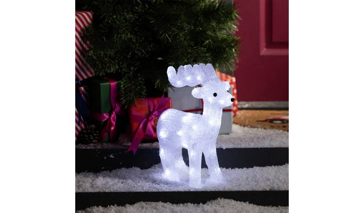 Argos Home Christmas Acrylic Reindeer Decoration