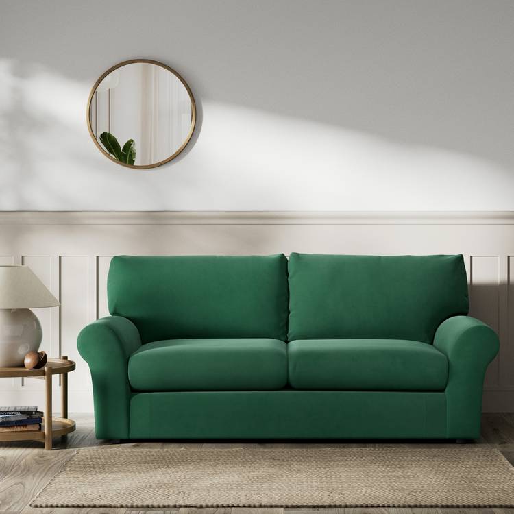 Habitat Molton Fabric 3 Seater Sofa - Green 0