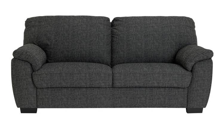 Argos Home Milano Fabric 3 Seater Sofa - Charcoal