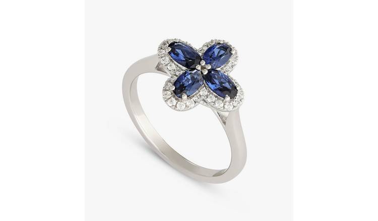 Revere Sterling Silver Sapphire Gemstone Ring - U