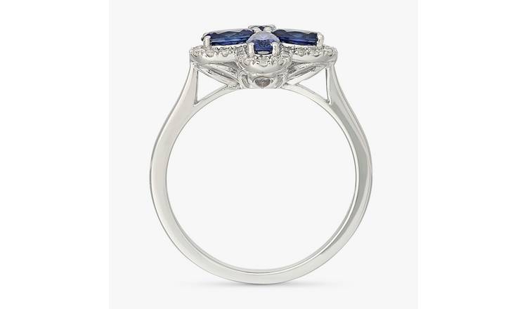 Buy Revere Sterling Silver Sapphire Gemstone Ring U Womens rings Argos