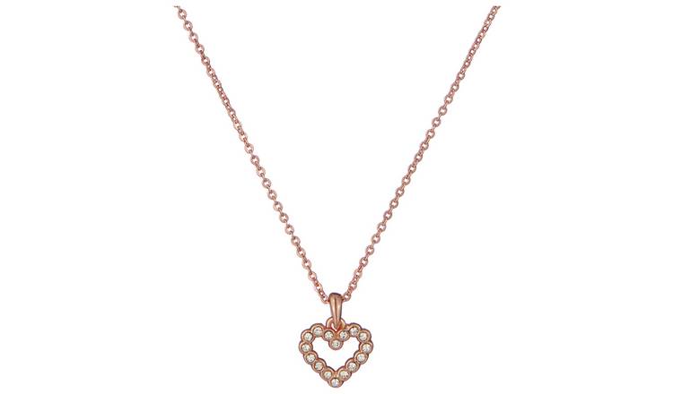 Ted Baker Rose Gold Plated Halo Heart Pendant Necklace