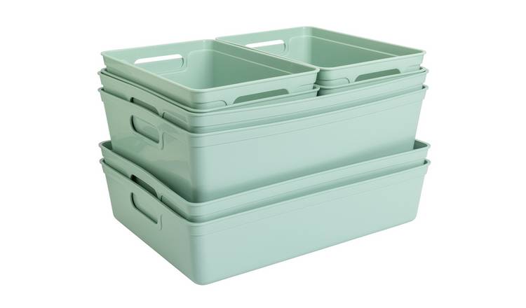 Buy Strata 2 x 40L Recycled Lidded Plastic Storage Boxes - Grey, Plastic  storage boxes and drawers
