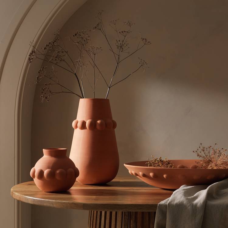 Habitat Beaded Terracotta Bowl 0