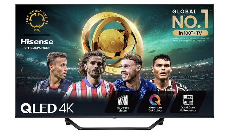 Hisense 43 Inch 43A7NQTUK Smart 4K UHD HDR QLED Freely TV