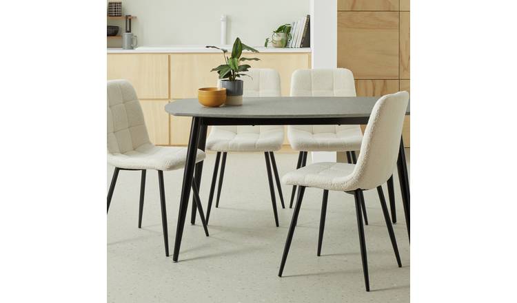 Argos Home Cobin 4 Seater Dining Table - Slate Grey
