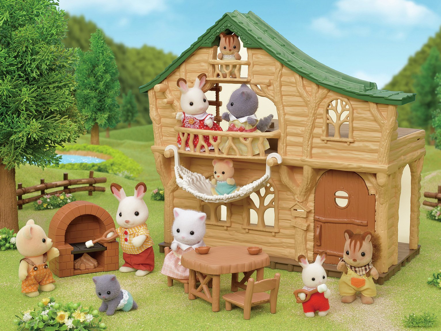 sylvanian families log cabin argos