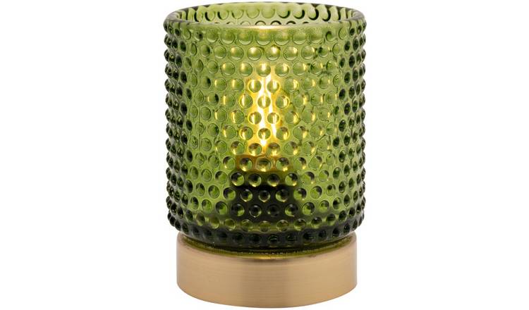 Hestia Metal LED Cordless Portable Table Lamp - Gold & Green