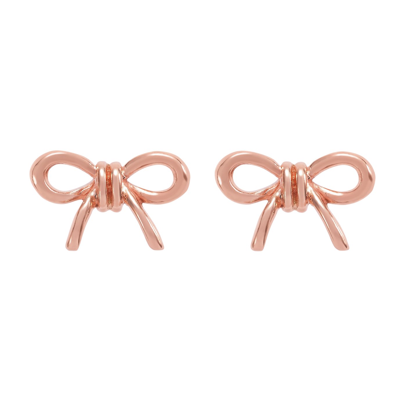 Revere 9ct Rose Gold Plated Sterling Silver Bow Earrings Review