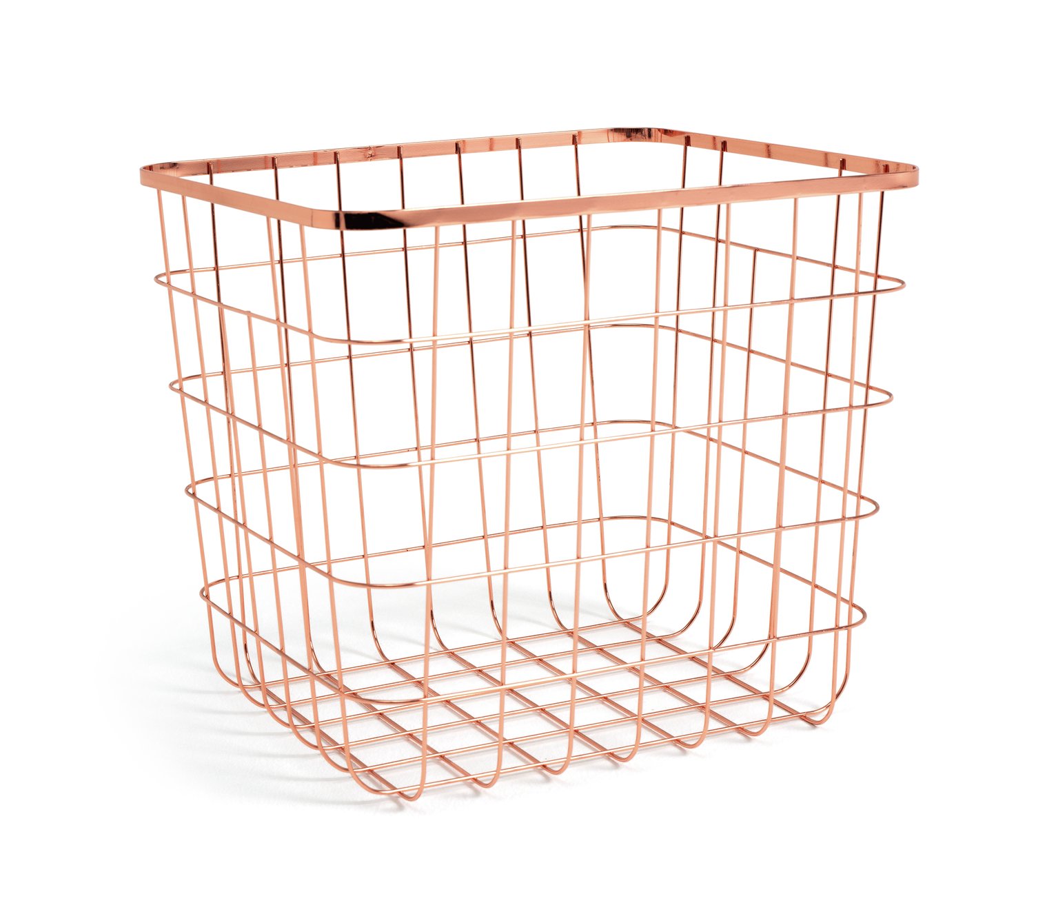 Argos Home Flat Wire Squares Plus Storage Baskets -Rose Gold Review