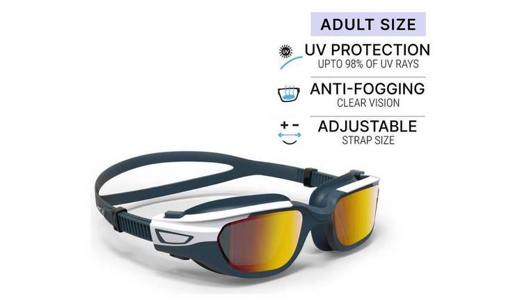 Decathlon 500 Swimming MIrror Googles S - Blue