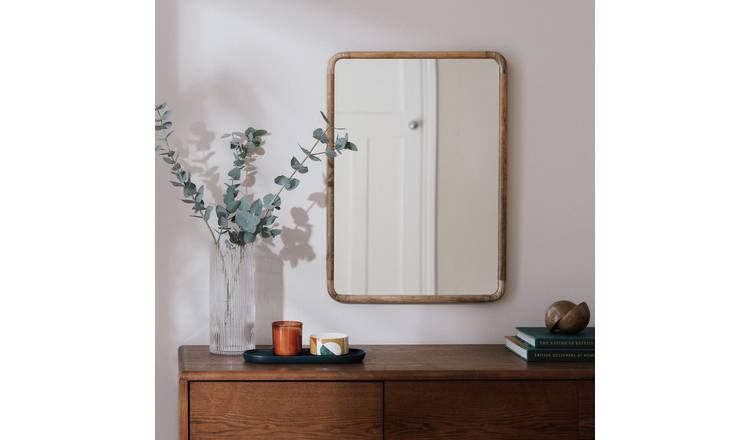 Habitat Mango Wood Wall Mirror - 70x50cm