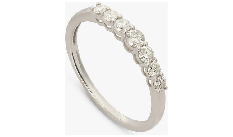 Revere 9ct White Gold 0.33ct Diamond Eternity Ring - T