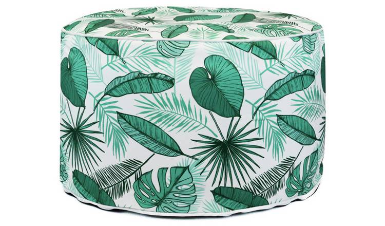 Streetwize Outdoor Botanical Palm Pouf Ottoman