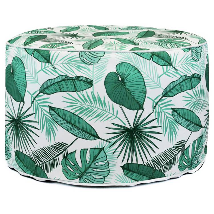 Streetwize Outdoor Botanical Palm Pouf Ottoman 0