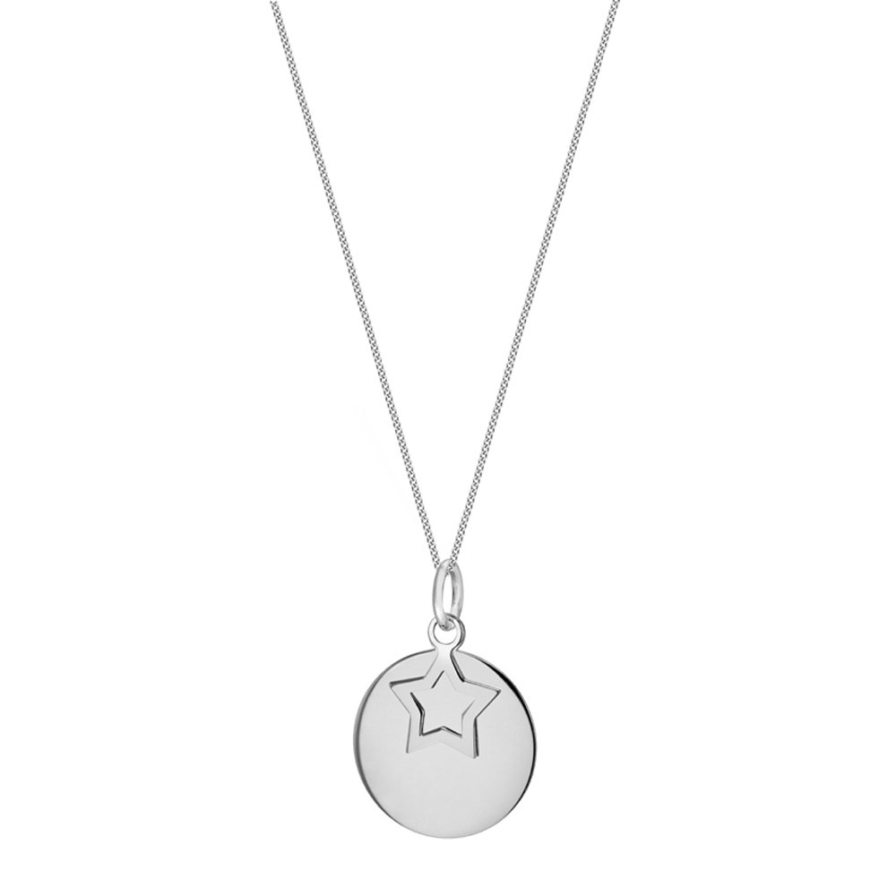 Sterling Silver Personalised Disc & Star Pendant Necklace Review