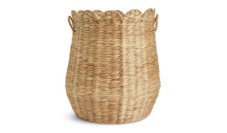 Habitat Scallop Water Hyacinth Laundry Hamper - Natural