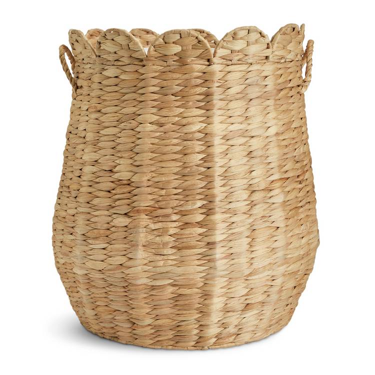 Habitat Scallop Water Hyacinth Laundry Hamper - Natural 0