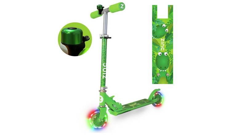 Zinc Dino Foldable Light up 2 Wheel Scooter