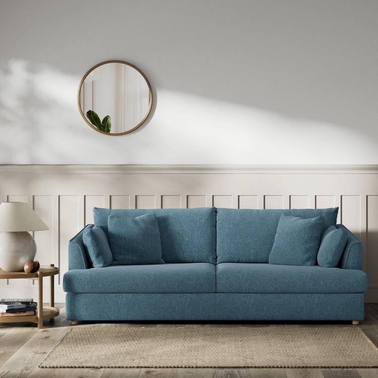 Habitat Holmfirth Fabric 4 Seater Sofa - Blue 0