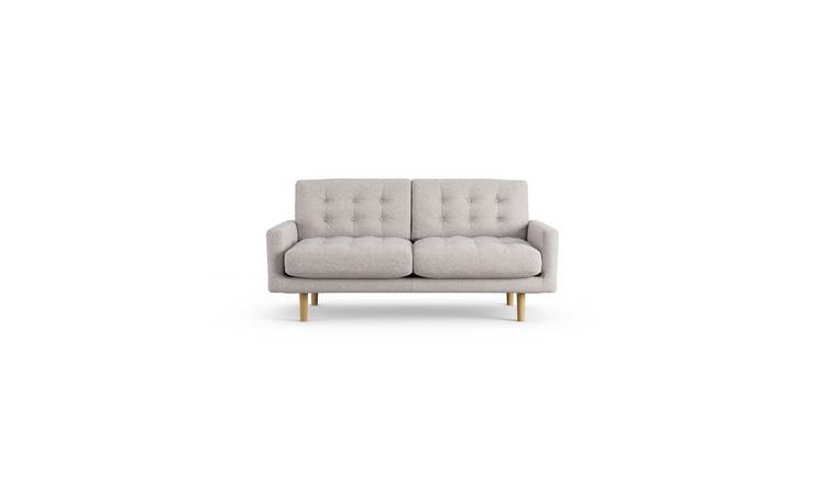 Habitat Fenner Fabric 2 Seater Sofa - Natural - Ash Leg