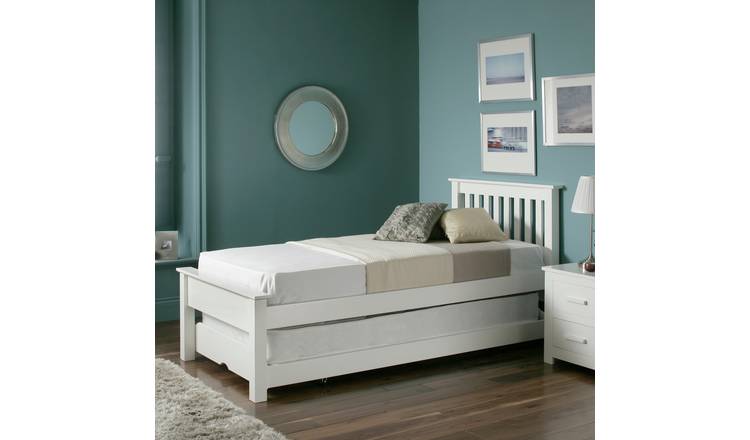 Time4Sleep Atlantis Single Guest Bed with Trundle - White