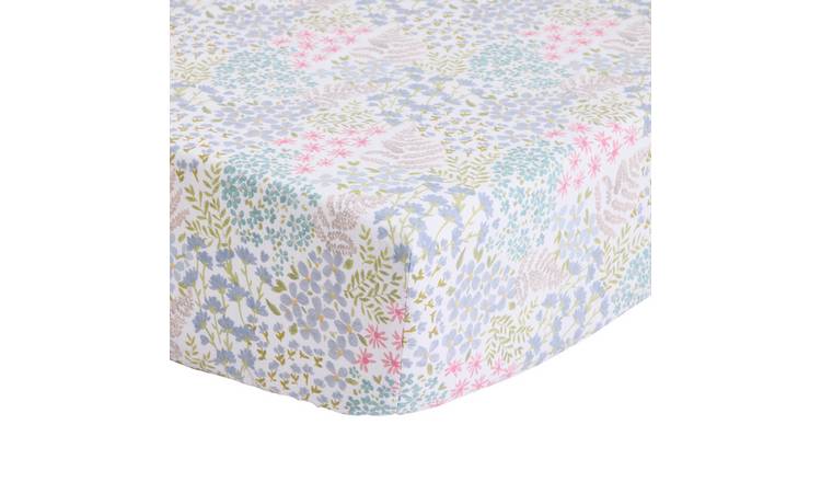 Argos Home Ditsy Floral Printed Blue Fitted Sheet - Single