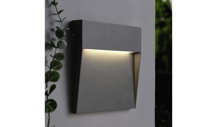 Zink AURA IP54 Anthracite LED Square Outdoor Guide Light