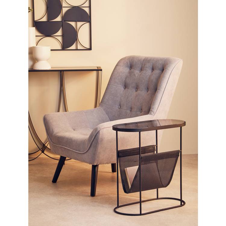 Fifty Five South Trento Metal Side Table - Grey 0