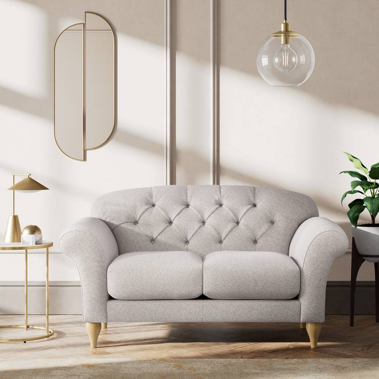 Habitat Brooker Fabric  2 Seater Sofa - Natural - Ash Leg 0