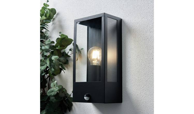 Zink COVE IP44 Black Outdoor Wall Box Lantern