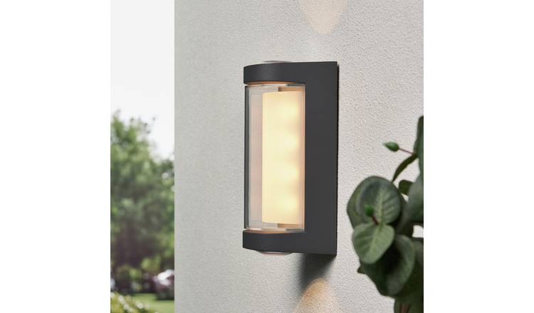 Zink CURV IP54 Anthracite LED Outdoor Wall Light