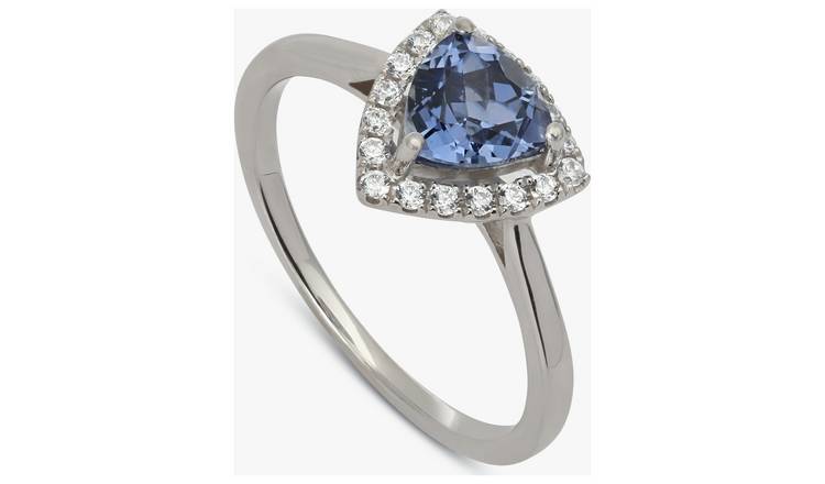 Revere Sterling Silver Tanzanite Gemstone Ring - J