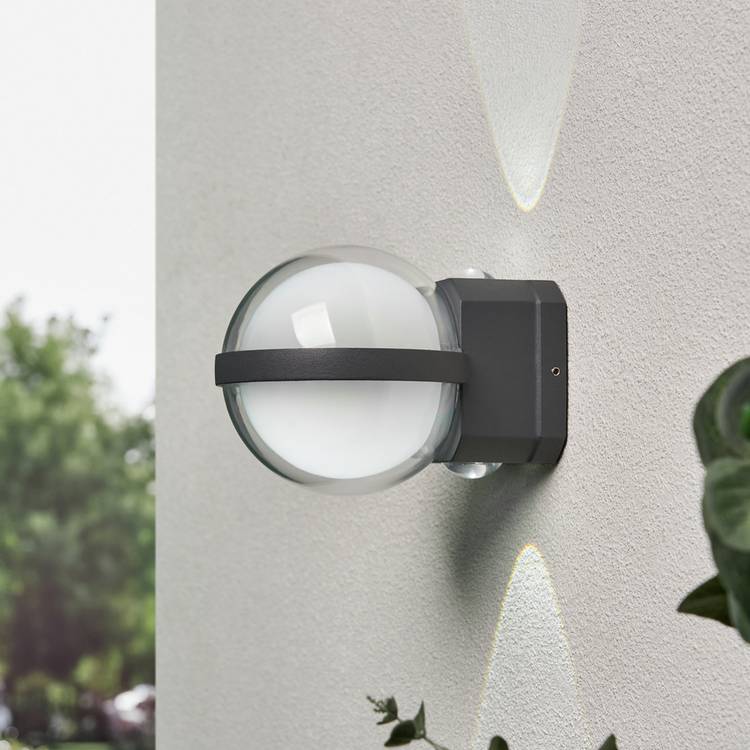 Zink ORB IP54 Anthracite LED Outdoor Globe Wall Light 0