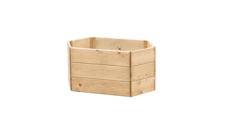 Greena Extended Hexagonal Wooden Raised Bed 60 x 30cm, 3 Tiers
