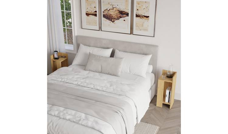 Decortie ElosSet Particleboard Bedside Table - Oak