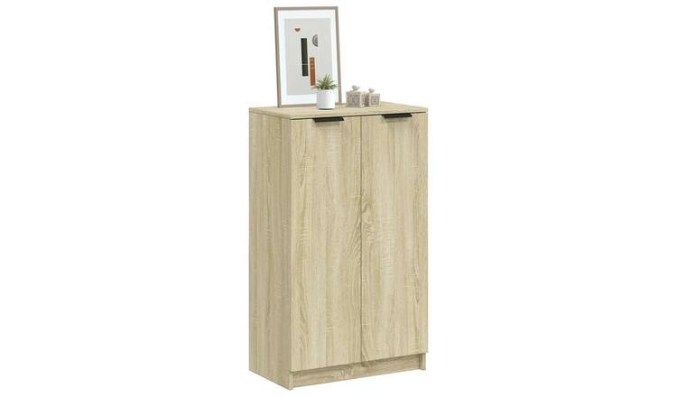Walplus Engineered Wood Shoe Cabinet - Sonoma Oak - 59 x 35 x 100.5 cm