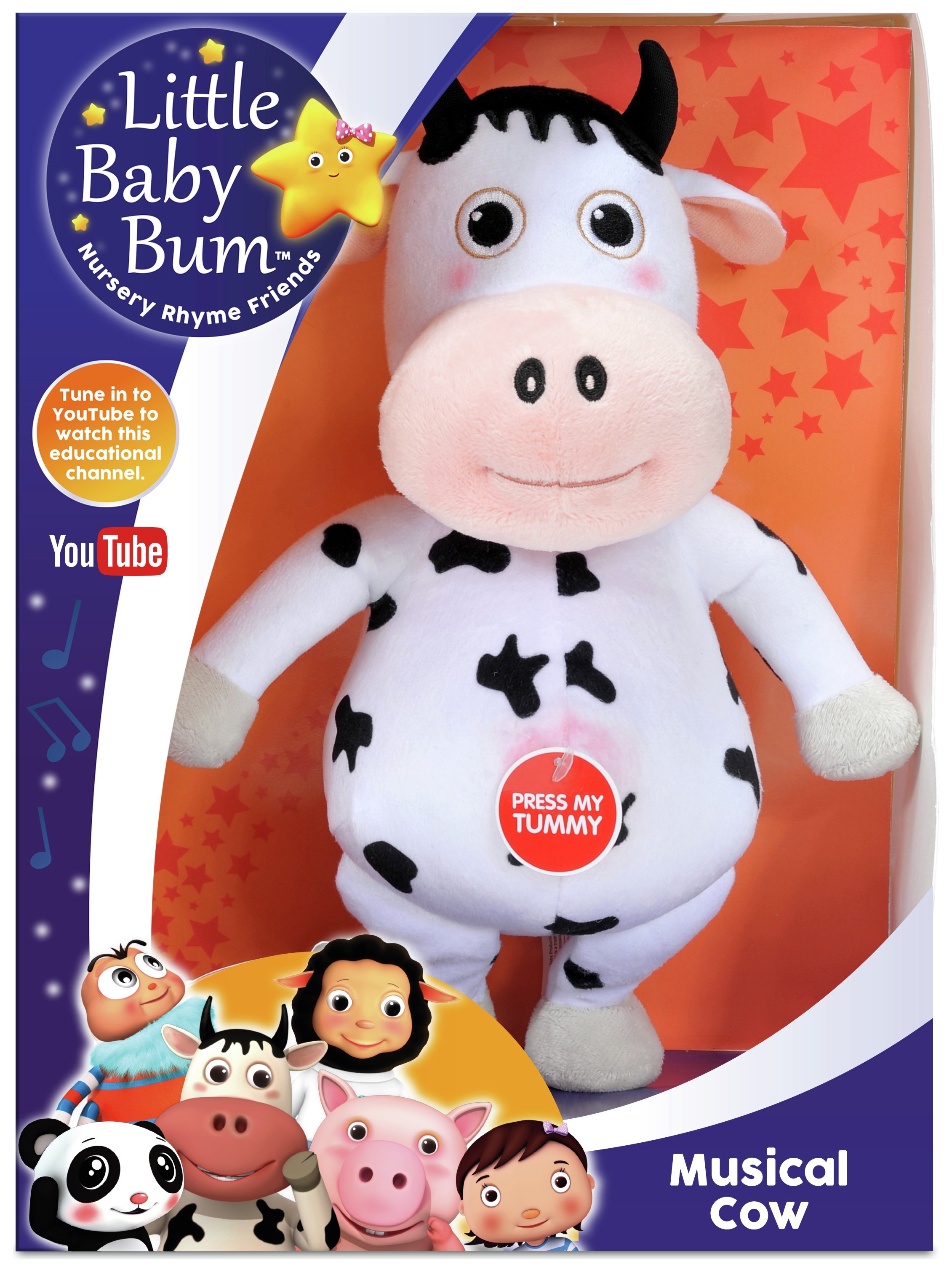 Little Baby Bum Musical Cuddlers Cow Plush