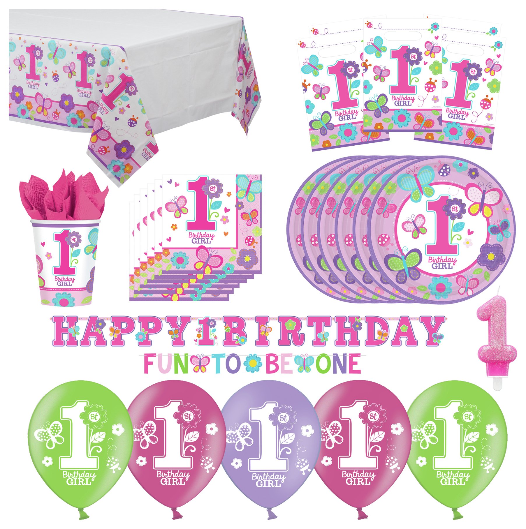 1st Birthday Party Pack Pink 6808299 Argos Price Tracker