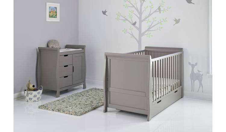 Buy Obaby Stamford Classic Sleigh 2 Piece Room Set Taupe Grey