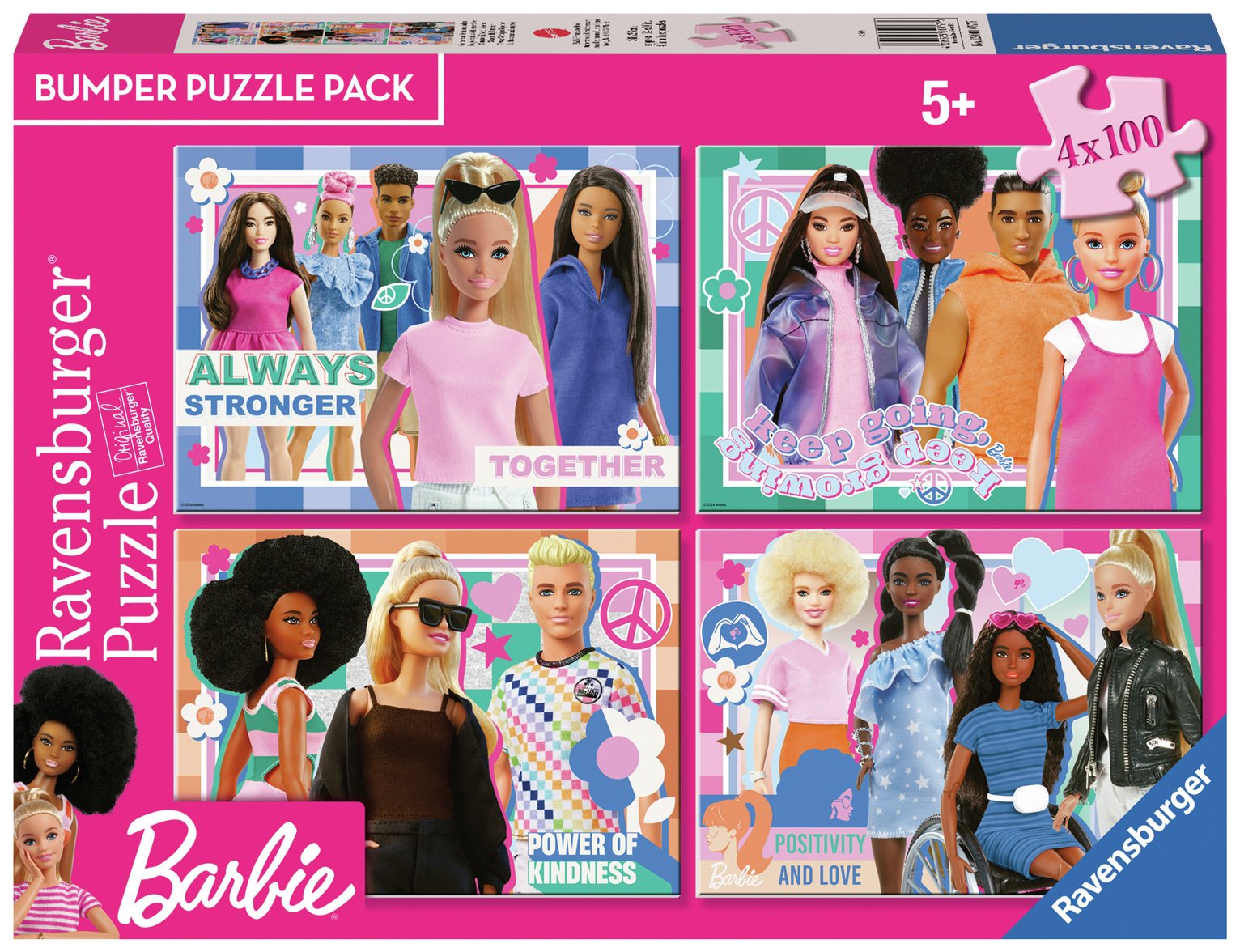 Ravensburger Barbie 4x100 Piece Pumper Puzzle Pack